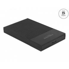 DeLOCK 42011 Hölje för lagringsenheter HDD- / SSD kabinett Svart 2.5"