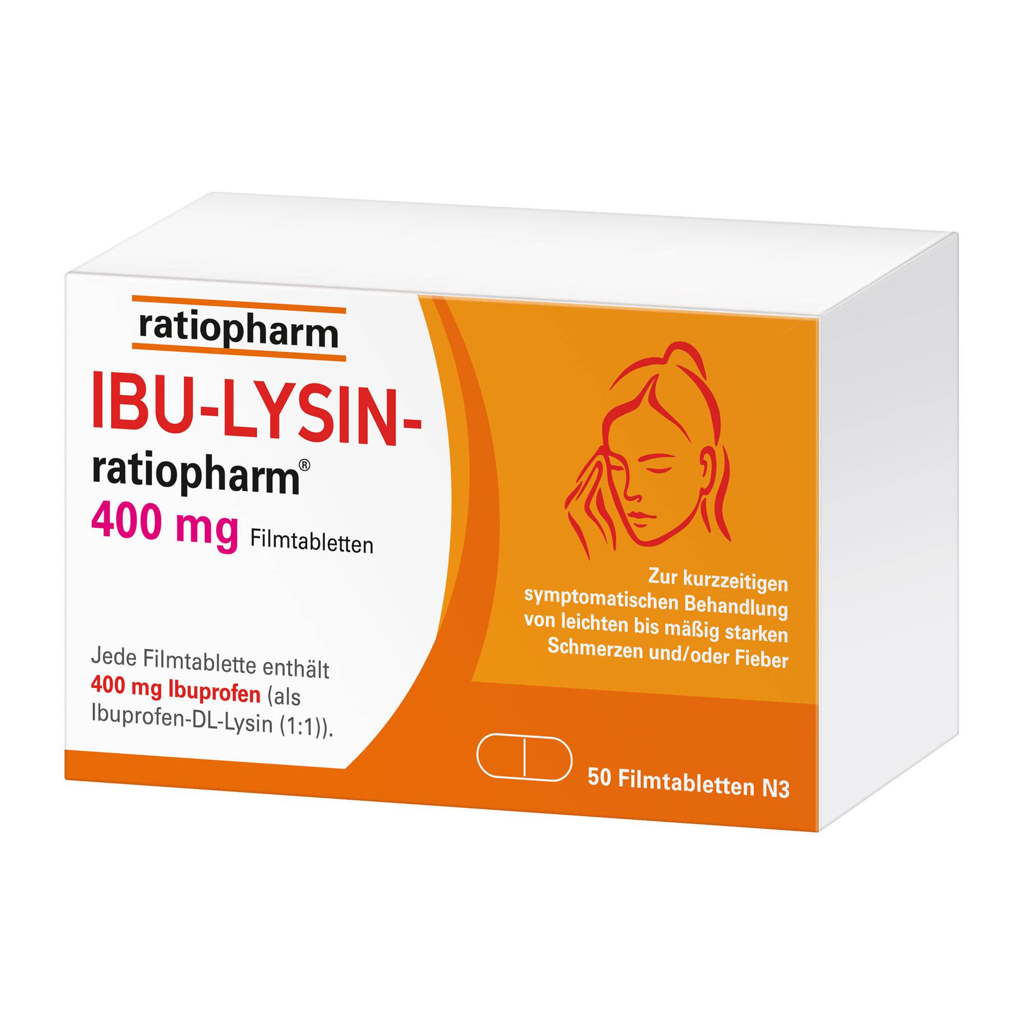 IBU-LYSIN ratiopharm 400 mg Filmtabletten 50 St
