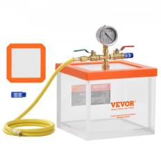 VEVOR 2 gallon vakuumkammer, opgraderet multifunktionelt akrylvakuumafgasningskammer, gennemsigtigt vakuumkammer, til harpiksafgasning, silicagelafgasning, gipsafgasning og vakuumekstraktion