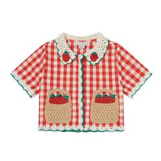 Stella McCartney Kids Skjorta - Vit/Rödrutig - Stella McCartney Kids - 6 år (116) - Skjorta K/Ä