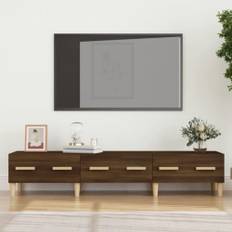 Tv-bänk brun ek 150×34,5×30 cm konstruerat trä