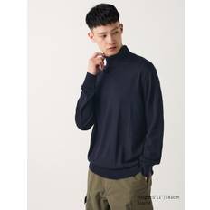 Uniqlo - Wool Turtleneck Jumper - Blue - M - Navy