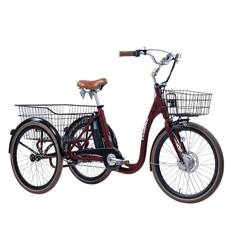 Fyndex - Elcykel Trehjulig Elcykel Evobike Elegant 24 tum 250W 2023 432 Wh - Röd