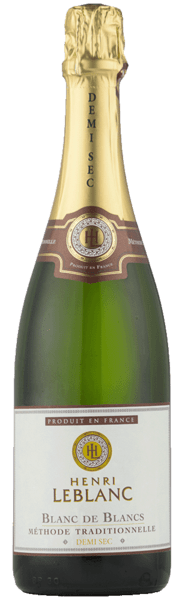 Cremant Henri Leblanc Blanc de Blancs Demi Sec.