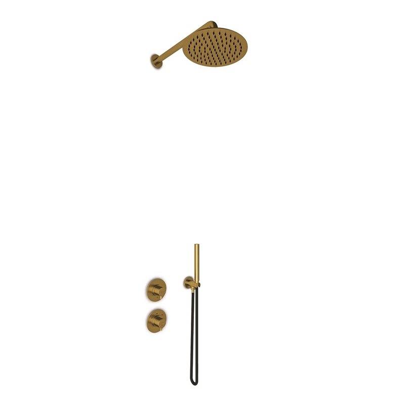 Takduschset JEE-O Slimline Kombination 1 för Inbyggnad - Guld PVD