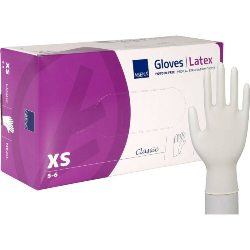 Undersøgelseshandske model Classic XS latex pudderfri nature