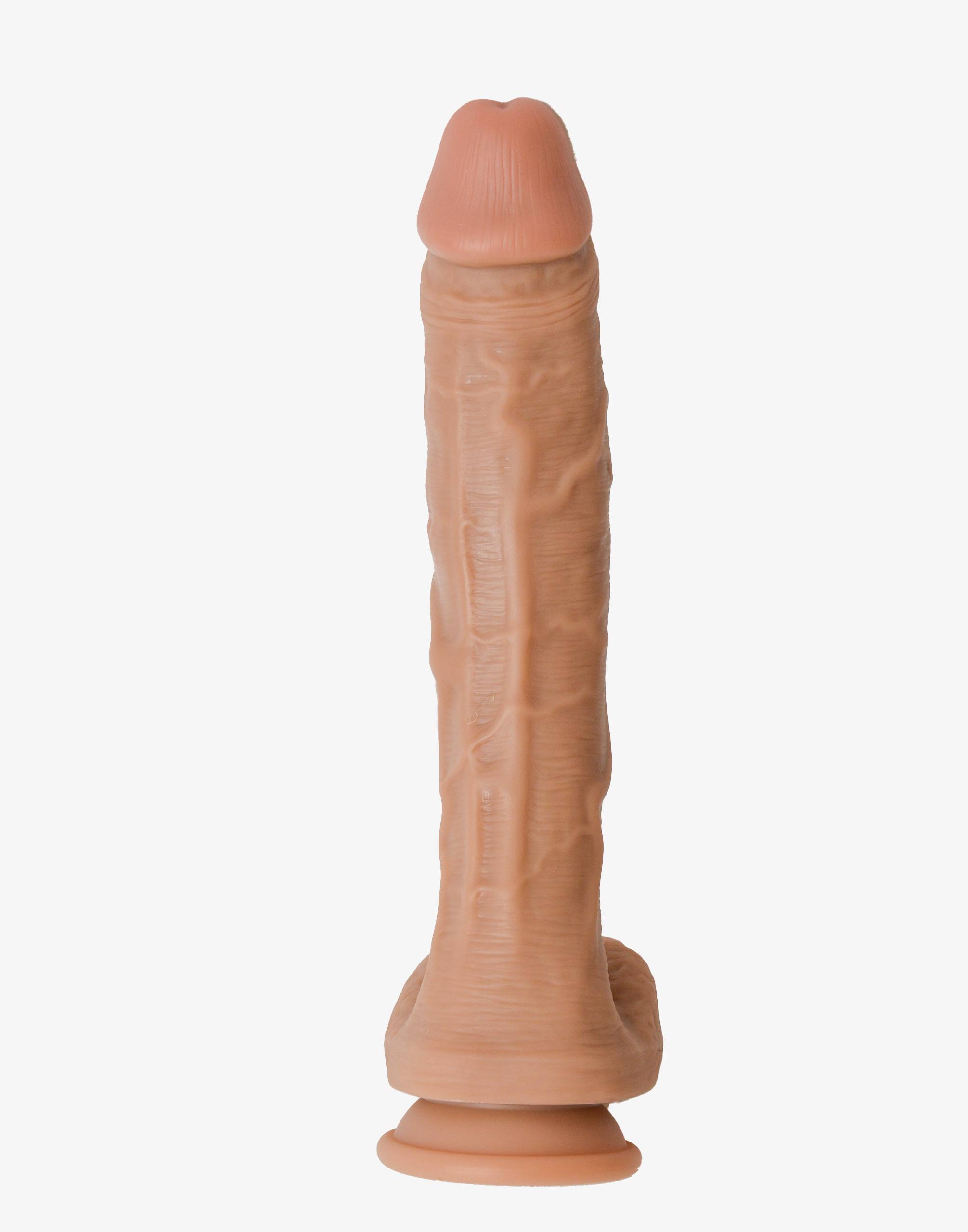 Blademaster - Realistisk stor solid dildo 31 cm Brun