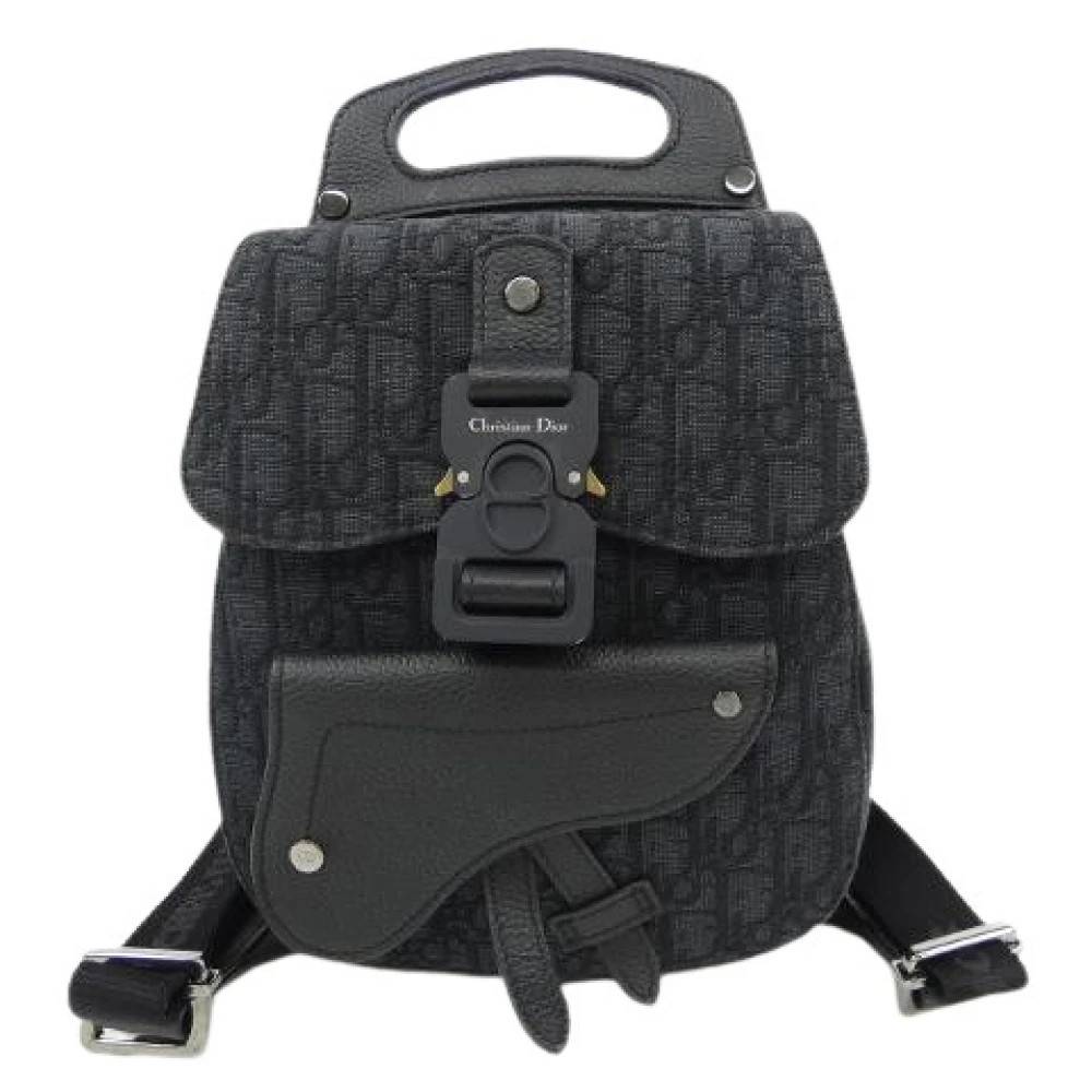 Dior Vintage Pre-owned Gallop Oblique Jacquard Rygsæk - Vintage - Herre - Sort - ONE SIZE -