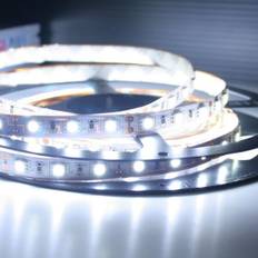 Hvid LED strip med dobbeltklæbende tape, SMD, 60cm