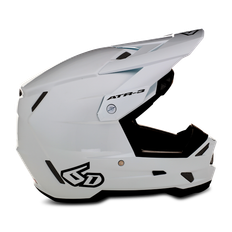6D ATR-3 Solid Crosshjälm Glansig Vit S