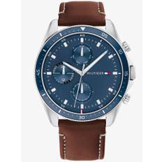 Tommy Hilfiger Mens Parker Chronograph Leather Strap Watch 1791837