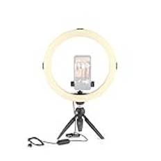 JOBY Beamo Ring Light 12 tum HandyPod Komplett Mobile Kit, LED selfie ring Light för smartphones och kameror, inklusive ministativ för telefon och mobiltelefonhållare, mobiltelefonstativ med ringljus,