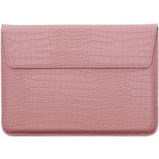 Trolsk Croco Leather Sleeve (Macbook 13/14") - Rosa