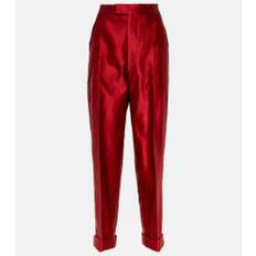 Tom Ford Silk duchesse tapered pants - red - XL