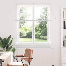 vidaXL Vindues Blind med gardiner Hvid Aluminium