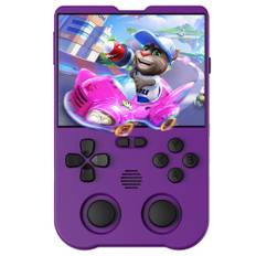 AMPOWN XU10 Handheld Game Console, 3.5-inch, 256GB TF Card, Linux, 10000+ Games - Purple