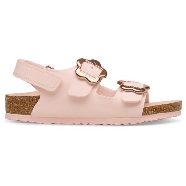 Birkenstock Kid's Milano AS Flower Buckle Birko-Flor Sandaler Barn Storlek 34 - Narrow Färg rosa