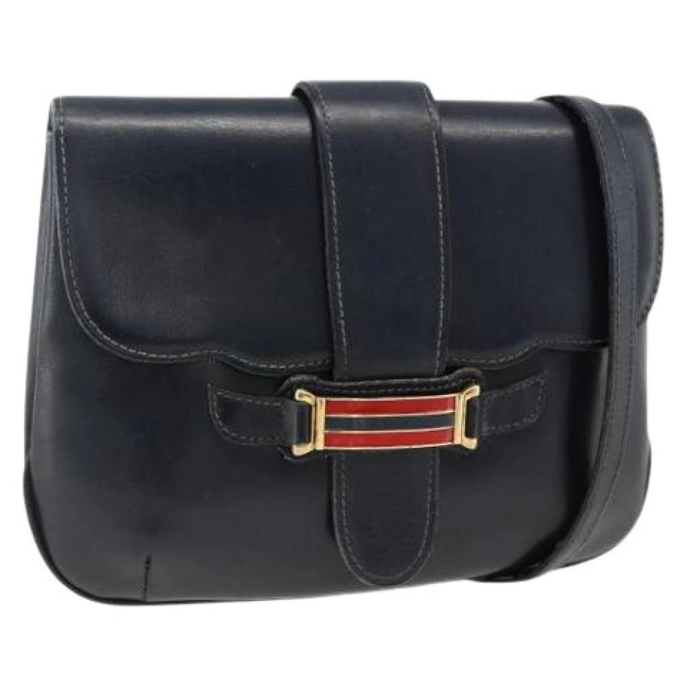 Gucci Vintage Pre-owned Vintage Crossbody Taske - Vintage - Dame - Blå - ONE SIZE - Uld