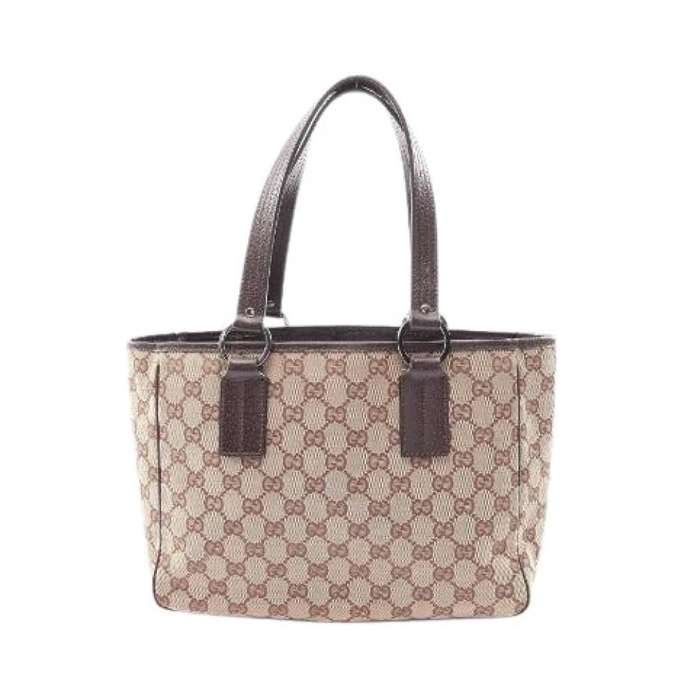 Gucci Vintage Pre-owned GG Canvas Tote Bag - Vintage - Dame - Beige - ONE SIZE - Uld