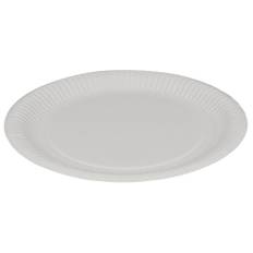 Paptallerkner Neutral hvid, økonomi 23 cm - 500 stk
