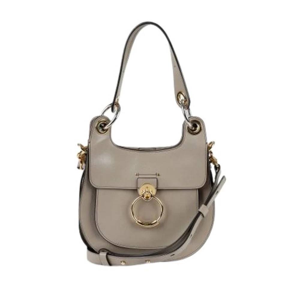 Chloé Pre-owned Pre-owned Tess Skulder- og Crossbodytaske - Vintage - Dame - Grå - ONE SIZE - Uld