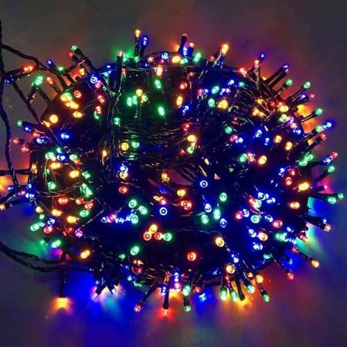 Avoalre Julbelysning 40M 300LED, Batteridriven Ljusslinga 8 Lägen 4 Färger Vattentät IP44 För Utomhus Inomhus Inomhus Fest Bröllop Trädgård Hus, Röd/Gul/Blå/Grön
