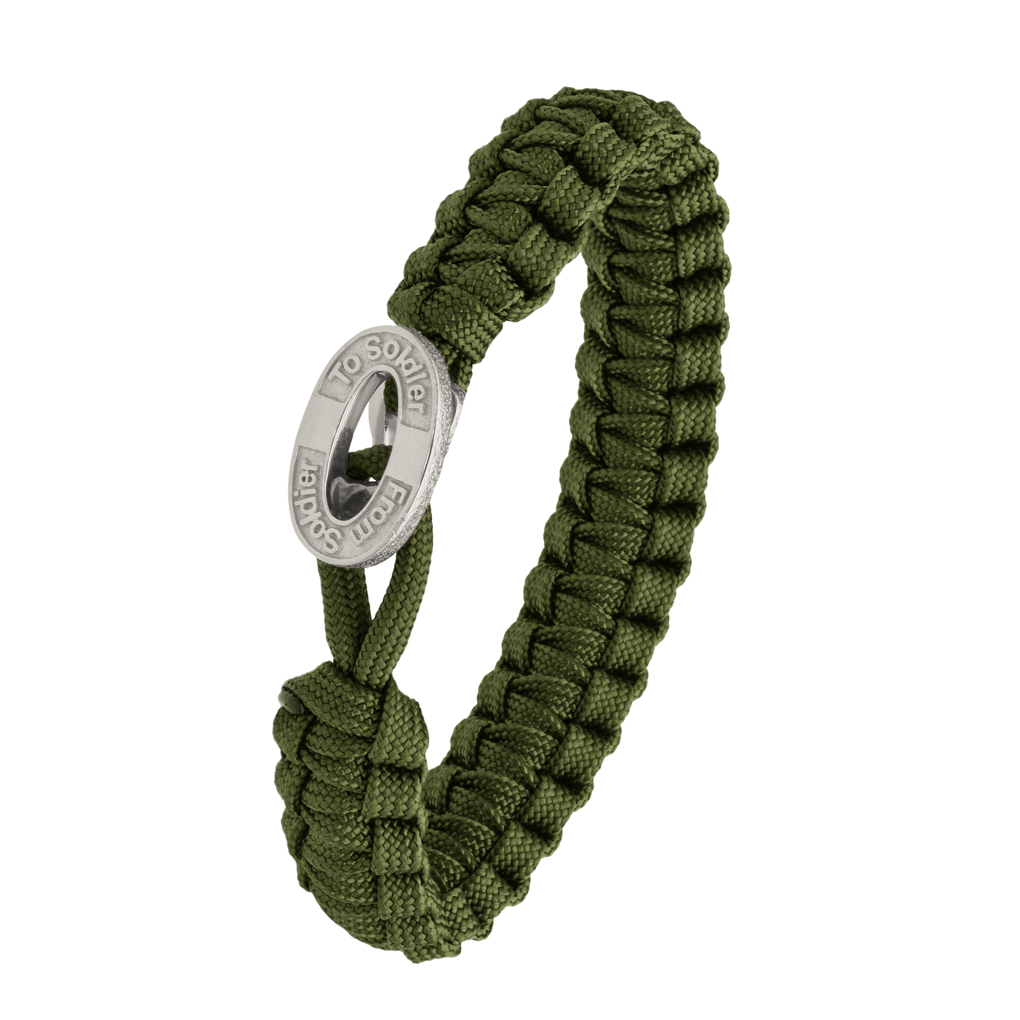 FSTS Bracelet Green with Sterling Silver Lock - Grön, Silverfärg (190 mm)