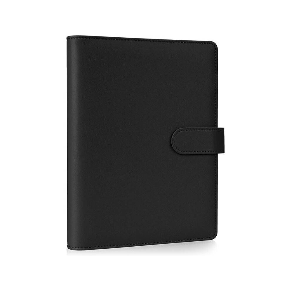 PU Leather A5 Ring Binder with Magnetic Closure 6 Ring Binder Cover for A5 Filler Paper, Refillable Notebook A