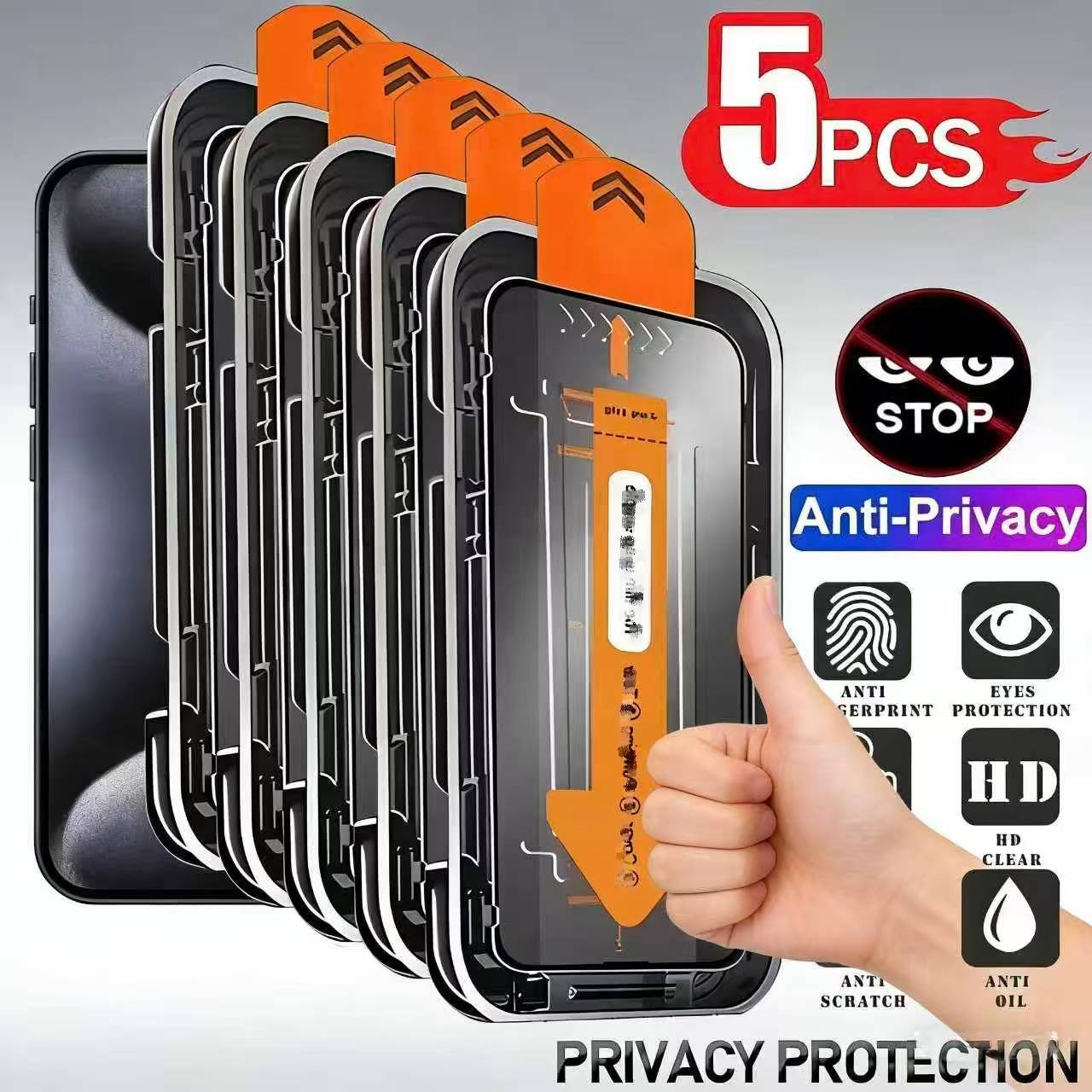 1-5PCS Fingerprint Unlock Privacy Screen Protector For Samsung S26 S26Ultra S25 S25 S24 Ultra S25 S22 S23 S26 + Tempered Glass