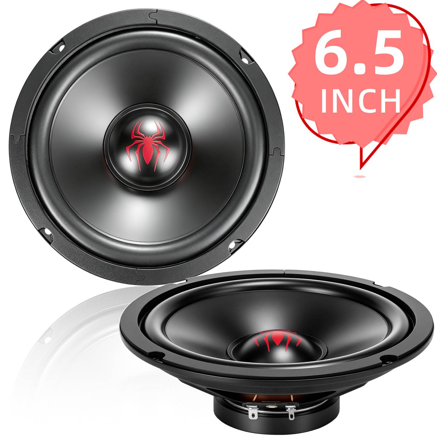 1 Pcs 6.5 Inch Car Bass Speakers Way High Quality Hifi Midrange Bass Speaker 800W Deep Bass Immersive Listening Experience