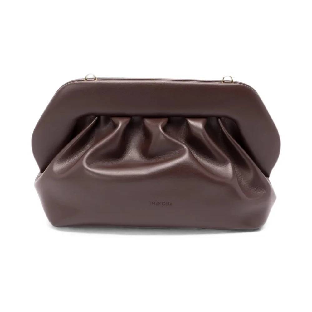 THEMOIRè Rynket Clutch - Tasker - Dame - Brun - ONE SIZE - Uld