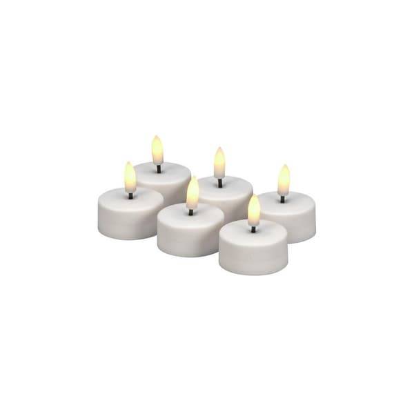 Värmeljus KONSTSMIDE LED timer vit 6/fp