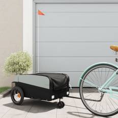 vidaXL cykelanhænger 30 kg jern sort