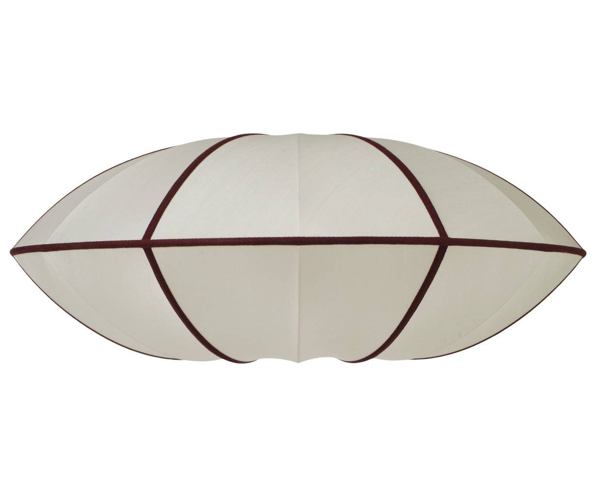 Oi Soi Oi Flat Silk lampeskærm - offwhite/bordeaux - inkl fatning - Hvid.