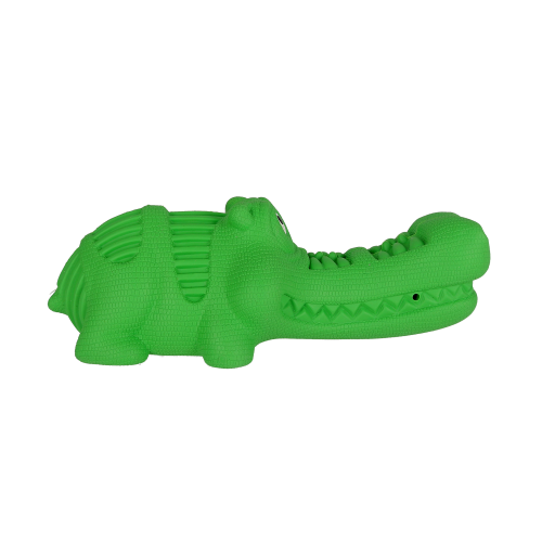 Rough Play Hundleksak Krokodil Gummi Grön