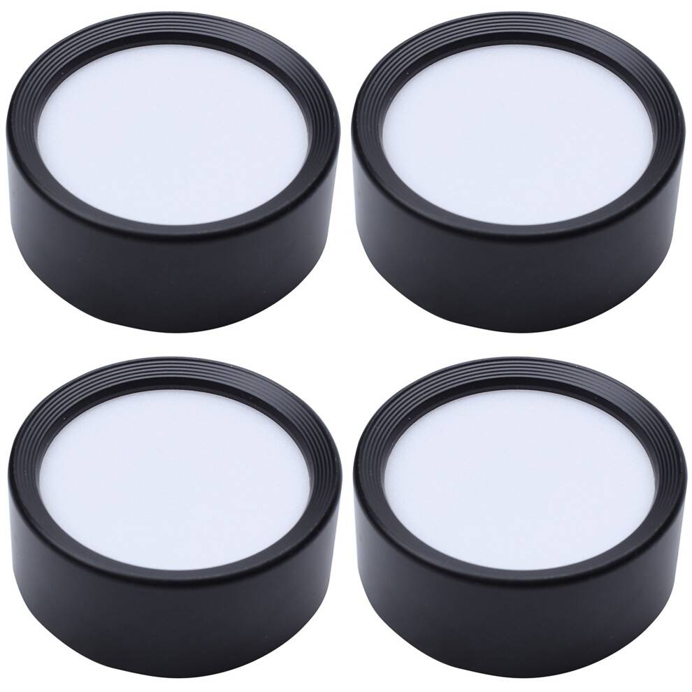 4X Round Surface Mounted Downlight Ceiling Lamps Spot Light 220V Ceiling Lamps Ultra Thin Light 4000K 5W Black Shell