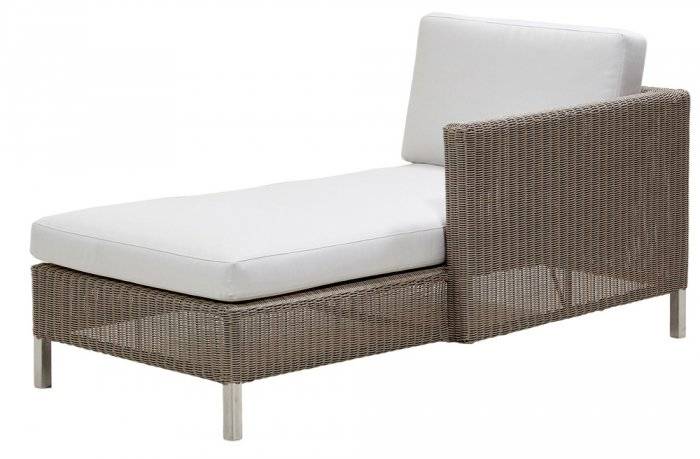 Cane-Line - Connect Chaiselounge Taupe Vänster