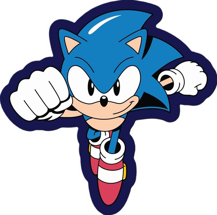 Sonic the Hedgehog Run dekorativ kudde 40x40 cm sammet