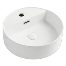 Tvättställ JUNGBORN One vit blank inkl bottenventil bräddavlopp blandarhål 40x40 cm