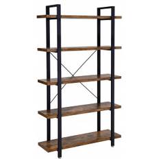 Bokhylla - Rumsavdelare med 5 Hyllor 105x33,5x177,5 cm Vintage brun-svart