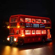 BRIKSMAX LED-belysningskit för London-buss – kompatibel med Lego 10258 byggstenar modell – inkluderar inte Lego-setet..