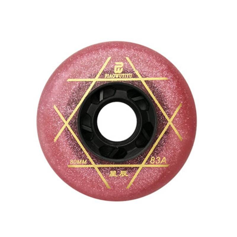 Inline Skridskohjul 80mm 83A PU - Rosa / 76mm