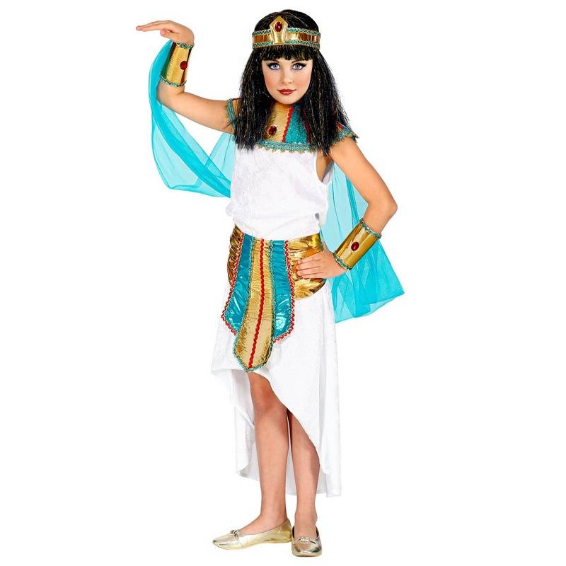 Egyptisk Dronning Børnekostume Turkis