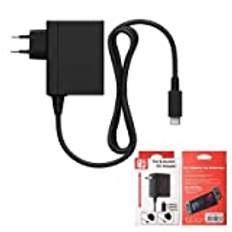 EU AC adapter kompatibel med Nintendo Switch/lite/OLED dockningsstation