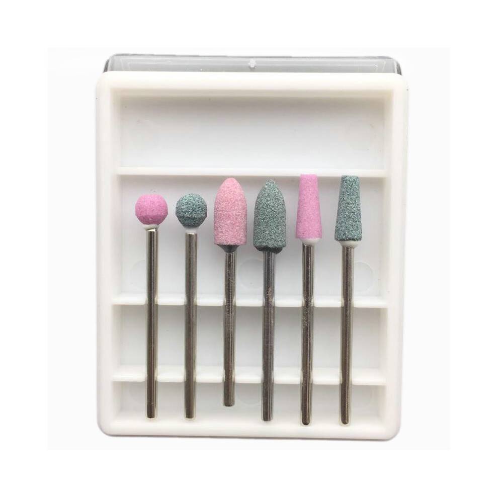 6Pcs/Lot Electric Nail Polishing Machine Diamond Nail Drill Milling Cutter For Manicure Electric Machine Rotate Burr Set Cuticle Clean Gel Remove