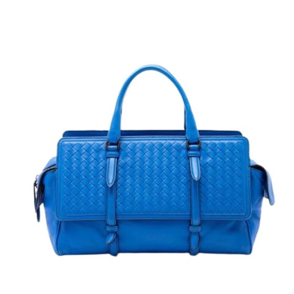 Bottega Veneta Vintage Pre-owned Satchel - Vintage - Dame - Blå - ONE SIZE - Uld