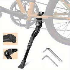 TEMU Bike Kickstand, Adjustable Strong Aluminum Alloy Bicycle Kickstand For 24-29 Inch Bikes