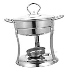 POPETPOP 2 Uppsättningar Hot Pot Metall Spis Grill Spis Rostfritt Stål Sprit Spis Camping Matlagning Tillbehör Camping Spis Metall Sprit Spis Shabu Shabu Sprit Spis Matlagning Alkohol Spis