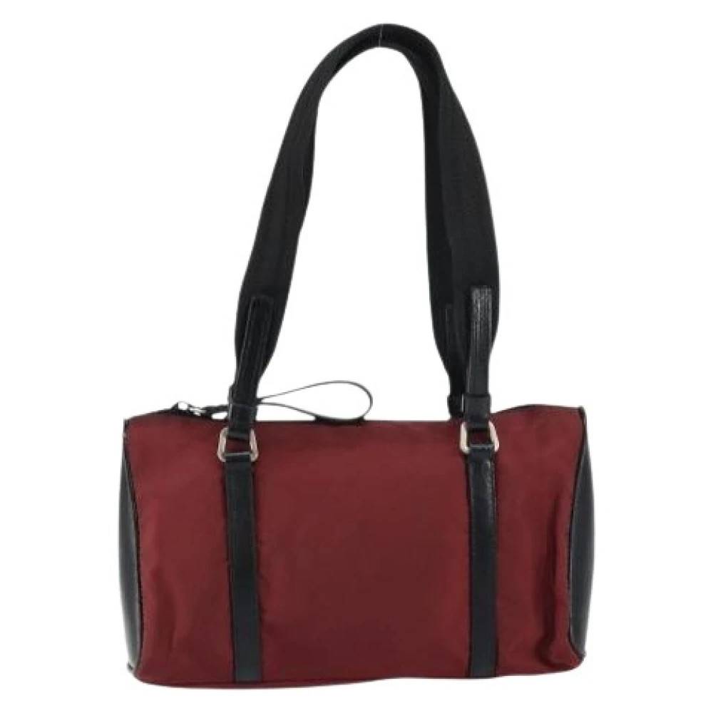 Prada Vintage Pre-owned Vintage Håndtaske - Vintage - Dame - Rød - ONE SIZE - Nylon