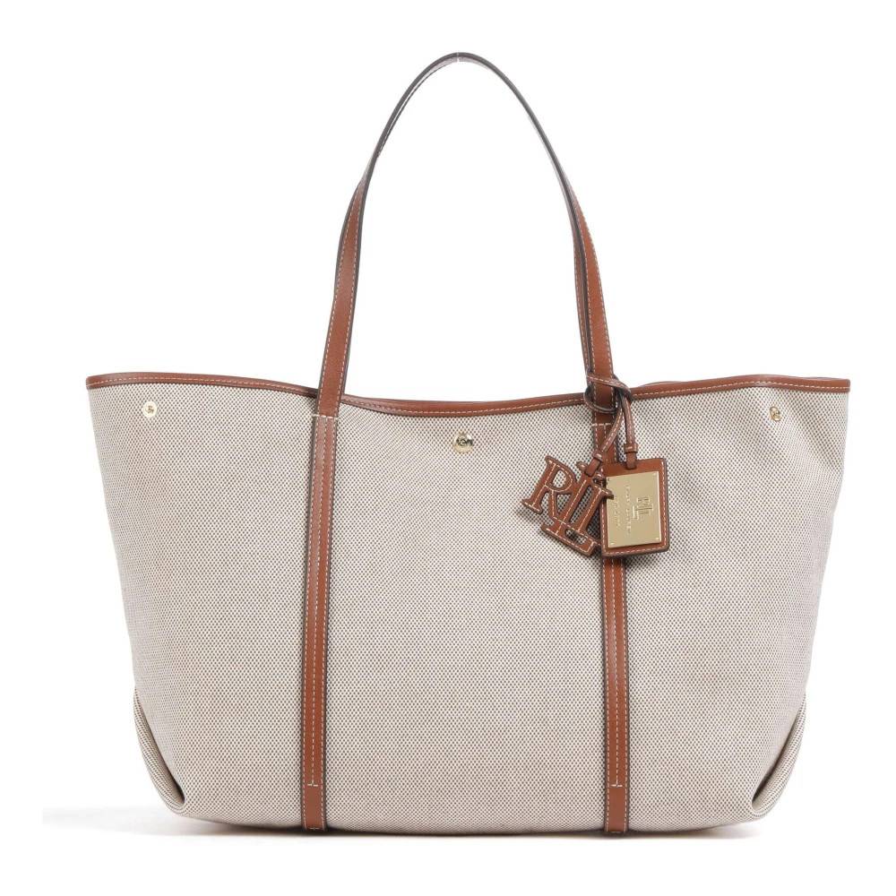 Ralph Lauren Canvas Emerie Tote Bag - Tasker - Dame - Beige - ONE SIZE -